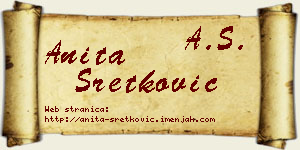 Anita Sretković vizit kartica